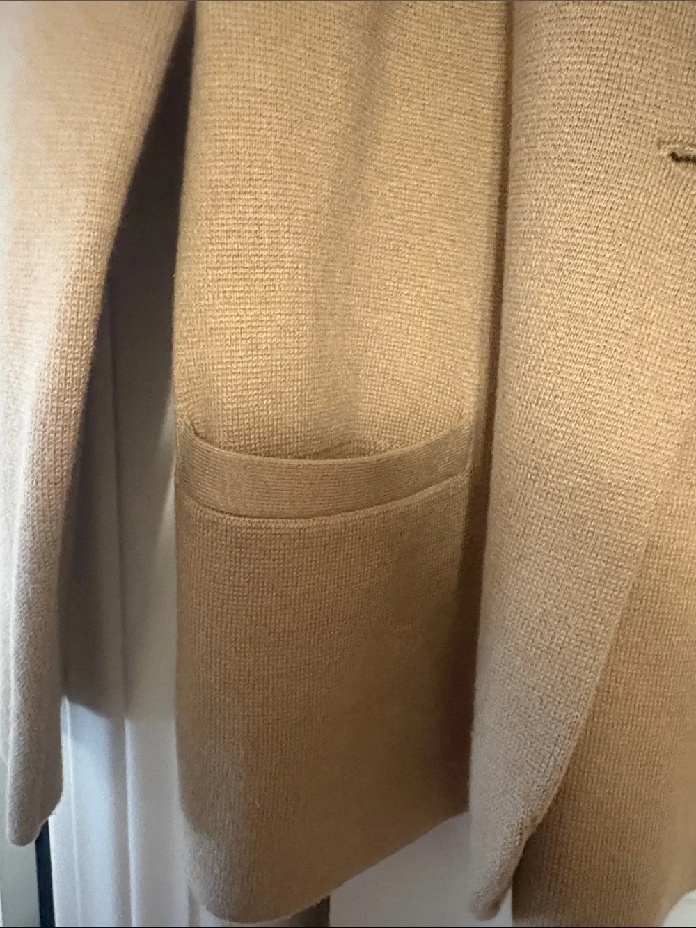 J. Crew Camel Single-Button Knit Pea Coat